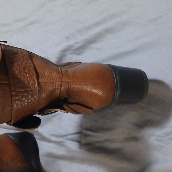 Clarks Fernwood Lake Motorcycle  Boot Brown Leather Ankle Boots Size 8M - Picture 4 of 11